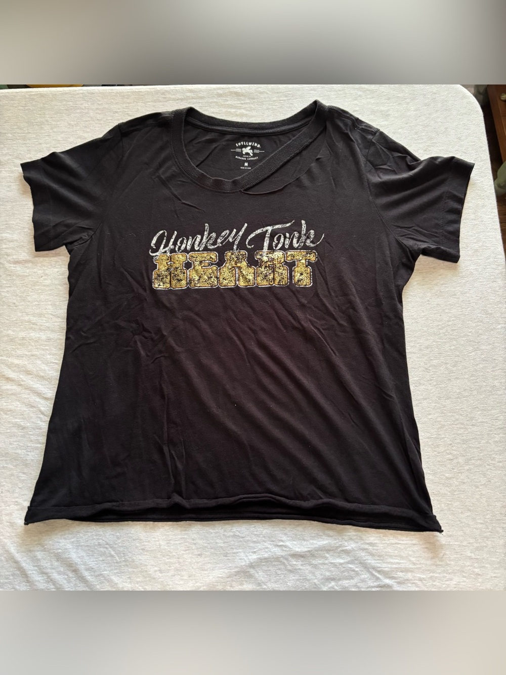 Idyllwind Miranda Lambert Honky Tonk Heart Graphic Tee Black Gold M